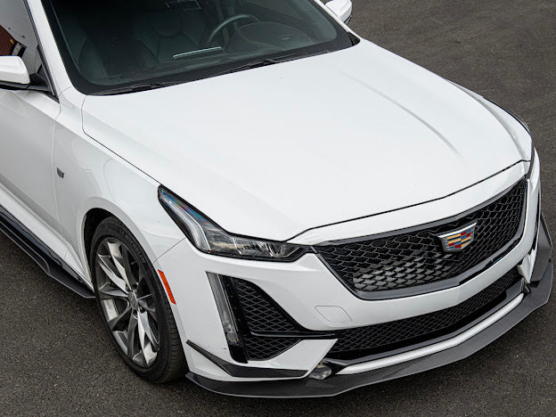 2020-2024 CADILLAC CT5-V & CT5 SPORT | BLACKWING PACKAGE CARBON FIBER FRONT LIP SPLITTER CANARDS